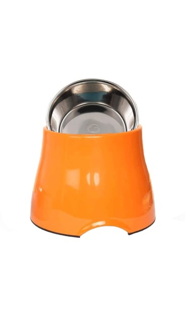 Orange Elevated Food Bowl